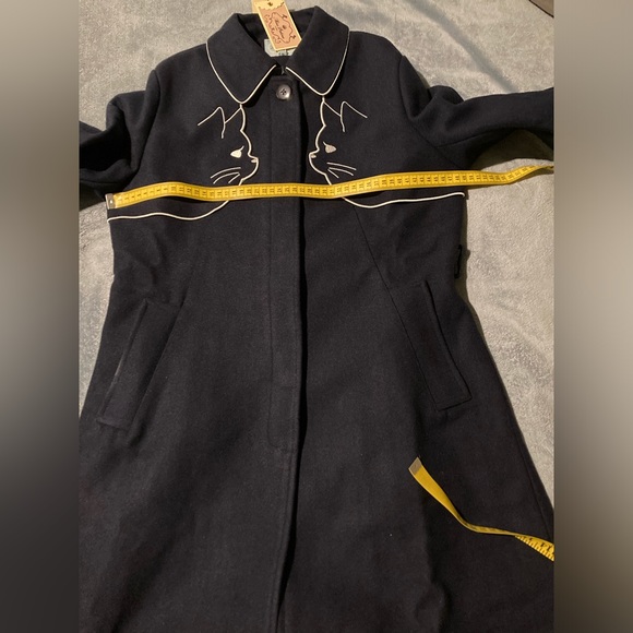 NWT Miss Patina Ailurophile Wool Trench Coat - M - UK SZ10 - Picture 11 of 11